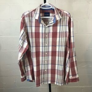 Tommy Bahama Mens Plaid Button Down Shirt Size M Multicolored